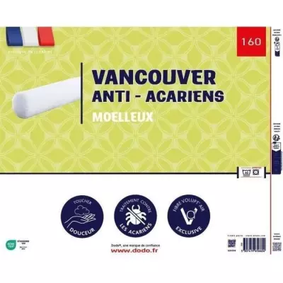 Traversin VANCOUVER 160 cm - Anti-acariens - Polyester - DODO