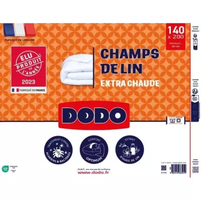 Couette 140x200 cm DODO CHAMPS DE LIN - Chaude et Douce 