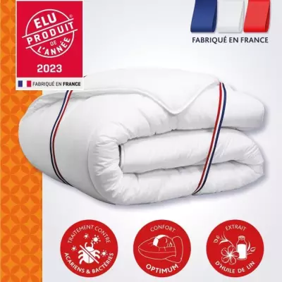 Couette 200x200 cm DODO CHAMPS DE LIN - Chaude et Douce