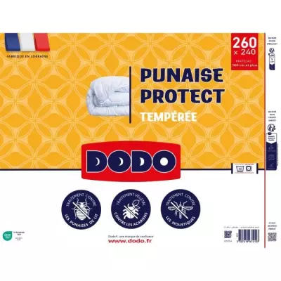Couette DODO tempérée 300gr/m² 240x260 cm - Fabriqué en France