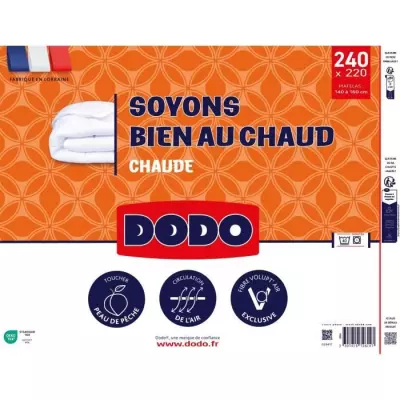 Couette DODO Bien au chaud 220x240 - Blanc