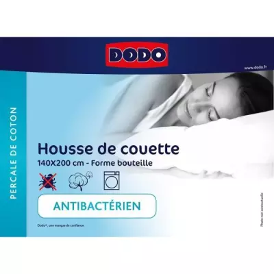 Housse de couette DODO 140x200 cm - Coton Antibactérien