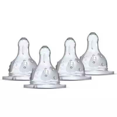 Lot de 4 tétines rondes DODIE Initiation - Débit 1 Lot de 4 tétines rondes DODIE Initiation - Débit 1