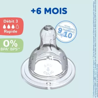 Lot de 4 tétines rondes DODIE Initiation - Débit 3 : Essentiel pour bébé