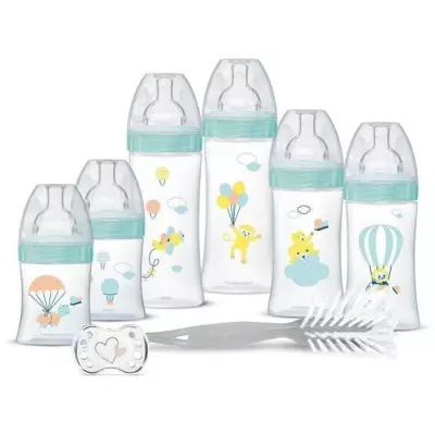 Ensemble essentiel pour nouveau-né Dodie - 6 Biberons Anti-Colique + Sucette + Goupillon