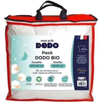 Ensemble Couette et Oreiller Mon P'tit Dodo - Chaud et Confortable - 1 Personne