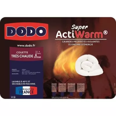 Couette très chaude 450g/m² Made in France - DODO super Actiwarm