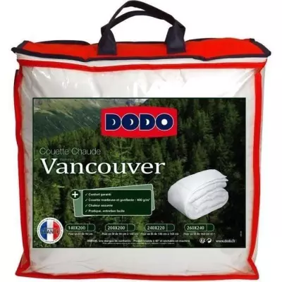 Couette chaude Vancouver 220x240 cm blanc - DODO