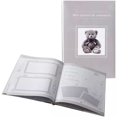 Journal de naissance DOMIVA - Ourson Taupe - Coffret souvenirs