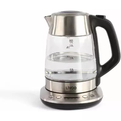 Bouilloire électrique sans fil LIVOO DOD165 - Gris – Température réglable