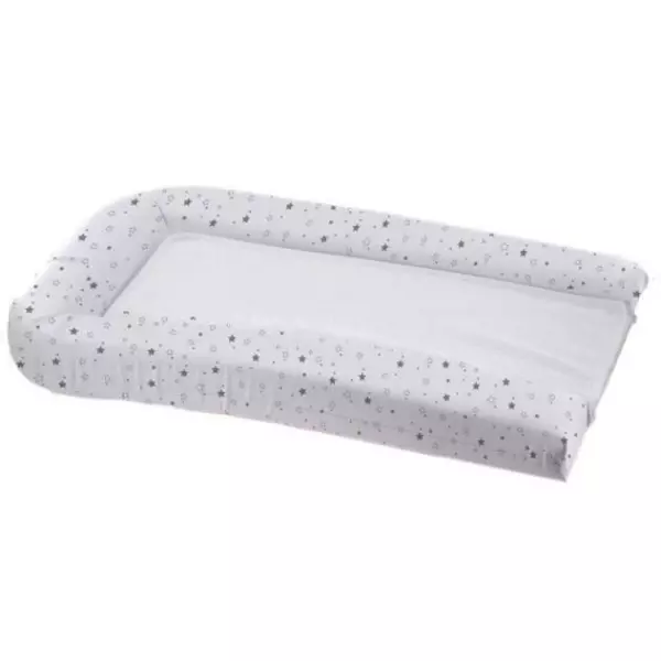 Matelas a  langer avec éponges amovibles - blanc / gris - 42 x 70 cm