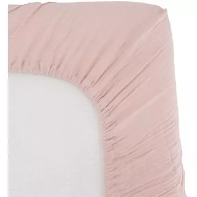 Drap housse lange 70x140 cm Vieux rose DOMIVA