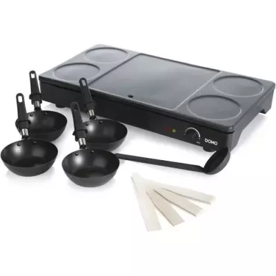 Set Gourmet DOMO - Crepiere/Wok pour 4 personnes - 1000W