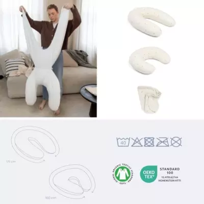 Coussin de Grossesse & d'Allaitement 2 en 1 Twisty - Ultra Confort