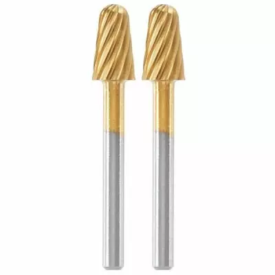 Lot de 2 fraises acier rapide Dremel Max 117 - ø 6,4mm bout rond