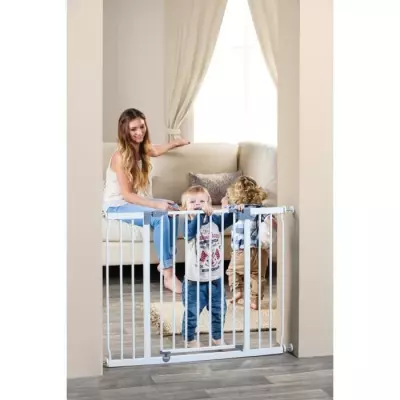 Barrière de sécurité DREAMBABY LIBERTY - L 99/105,5 x H 75 cm - Blanche