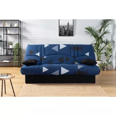 Banquette clic clac 3 places Bikini bleu - Style contemporain - DREAM