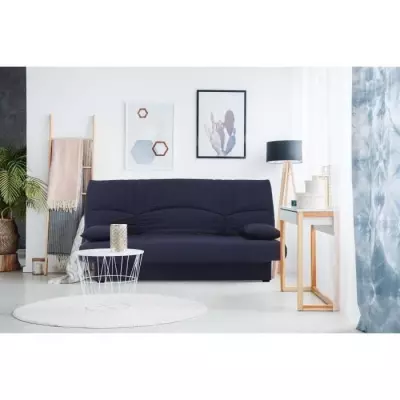 Banquette clic clac 3 places Bleu Foncé - Style Contemporain