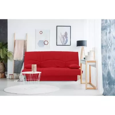 Banquette clic clac 3 places rouge - Style Contemporain - DREAM