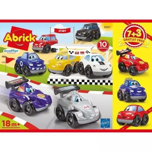 Coffret de véhicules - ECOIFFIER - Fast Car - 10 véhicules - Châssis interchangeables - Des 18 mois