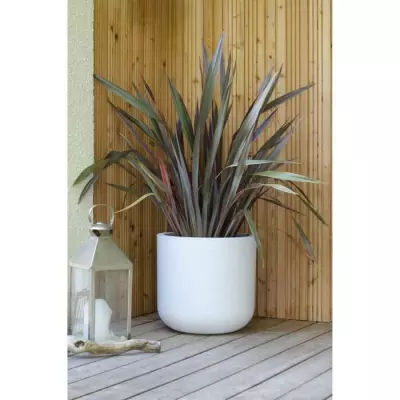 Pot de fleur design 40 cm Graphit'Up - Blanc cérusé