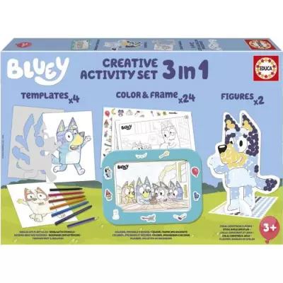 Set créatif Educa Bluey - Décoration et modelage personnages - 3 activités - 3 ans