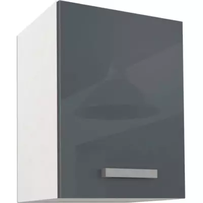 Meuble haut de cuisine 40 cm - Gris Brillant & Made in France