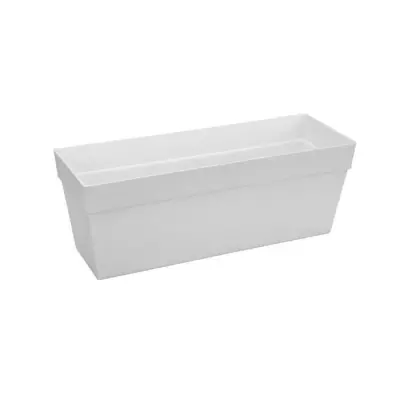 Jardinière élégante pour balcon : ELHO Bac à fleurs Loft Urban 50 cm Blanc