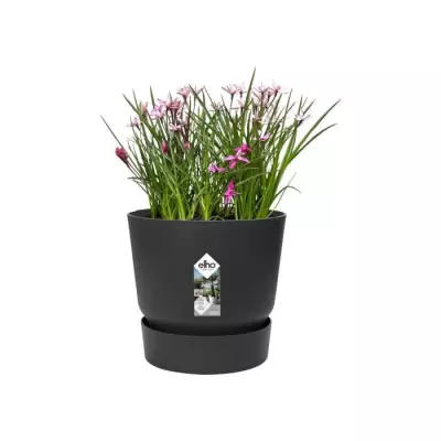 Pot de fleurs rond Greenville 25 - Extérieur - Vivre noir