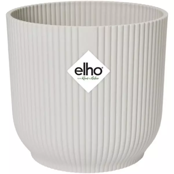 Pot De Fleurs Rond VIBES - Plastique - Ø22 - Blanc