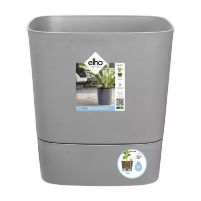 Pot de fleur Elho Plastique Carré Greensense Aqua Care Vert Jungle - 15 L