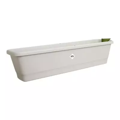 Elho Noa Balconnière XL Gris 78x20x18 cm - Pot de fleur balcon extérieur
