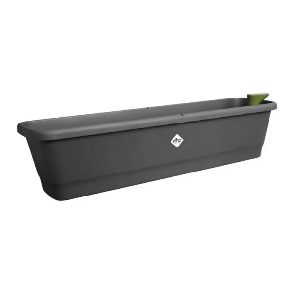 ELHO Balconniere Noa Xl - L 78 x W 20 x H 18 cm - Balcon,extérieur - 100% recyclé - Noir