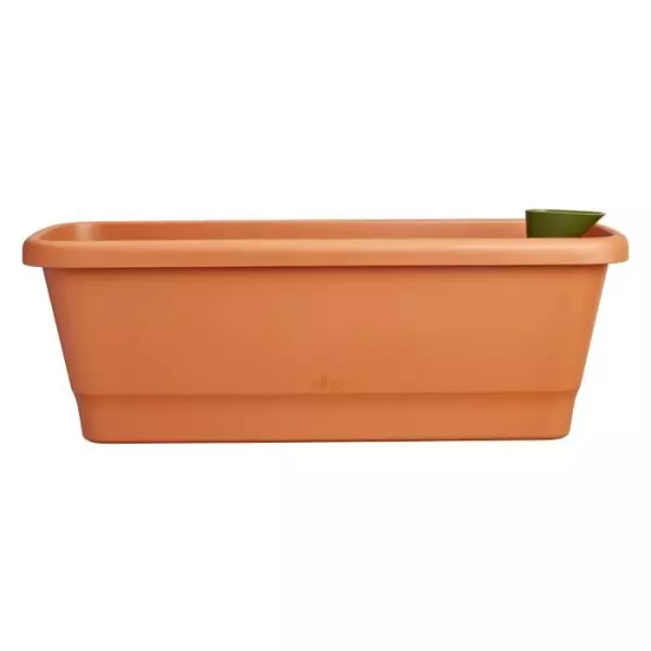 ELHO Balconniere Noa Large - L 65 x W 20 x H 18 cm - Balcon,extérieur - 100% recyclé - Marron