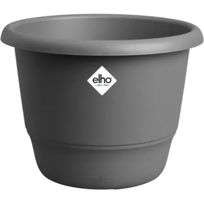 Pot de fleurs ELHO Amiga Rond 25 Noir - Extérieur - 100% recyclé