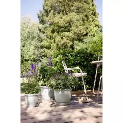 Pot de fleurs ELHO Amiga Rond 25 Blanc - Design éco-responsable