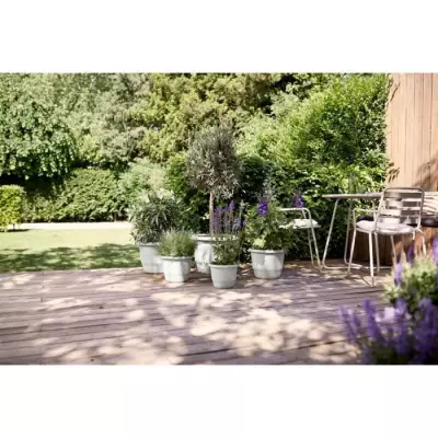 Pot de fleurs ELHO Amiga Rond 25 Blanc - Design éco-responsable