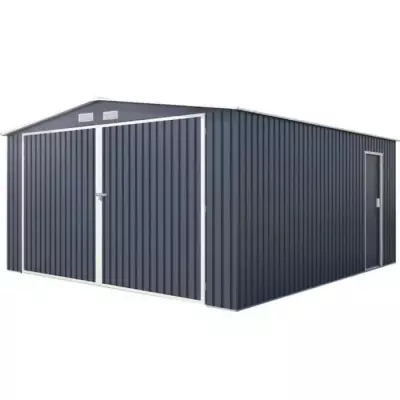 Abri de jardin / Garage en métal 16m² - Kit d'ancrage inclus