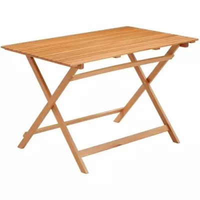 Ensemble repas de jardin en bois d'eucalyptus FSC - 4 personnes - Compact et élégant