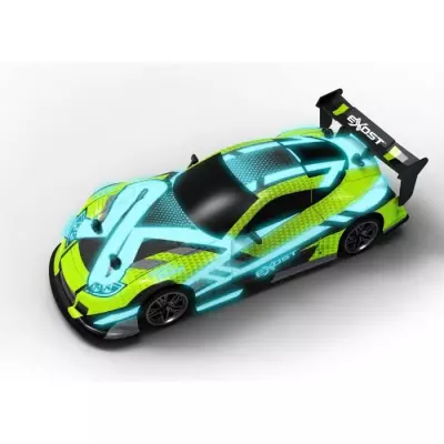 Voiture Télécommandée EXOST Flash Light 1:14 - Vert - 5 ans - 44x17x16 cm