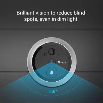 Caméra de surveillance Ezviz Sonnette à judas sans fil DP2C - Compacte et performante