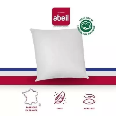 Oreiller Bio' Mouv - 100% coton Bio - 60x60cm - Responsable & Confortable