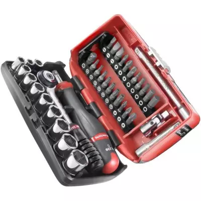 Coffret douilles 1/4'' 6 pans métriques FACOM - R2NANOPB - 38 pièces