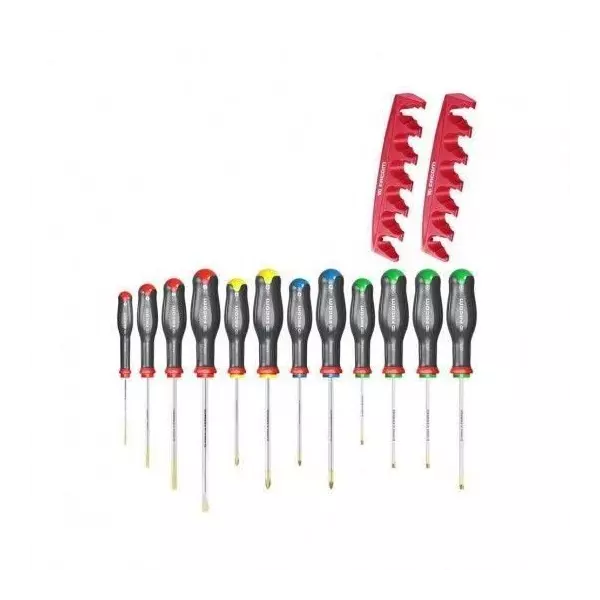Jeu de 12 tournevis PROTWIST + 2 racks de rangement - FACOM - AT.J12R2PB