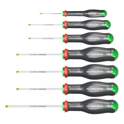 Ensemble de 7 tournevis PROTWIST Torx et Resistorx FACOM - Made in France