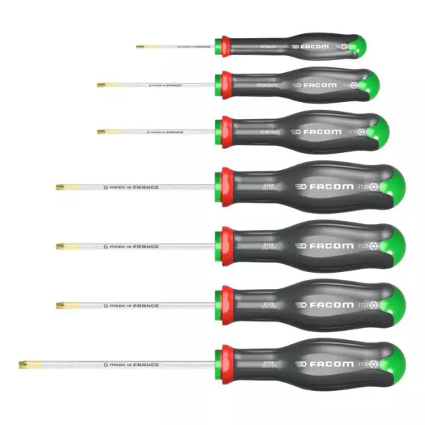Jeu de 7 tournevis PROTWIST Torx et Resistorx - FACOM - ATXR.J7PB