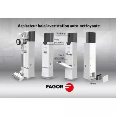 Aspirateur balai 2 en 1 sans fil FAGOR FG6415 - Puissant et pratique