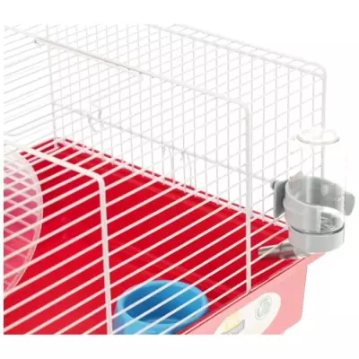 Cage hamster complète avec roue, mangeoire, maisonnette et abreuvoir - FERPLAST