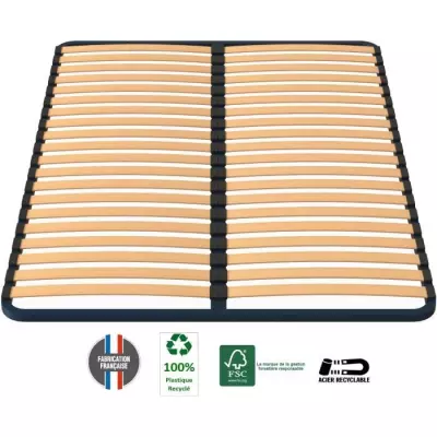 Sommier 160 x 200 Acier Bleu Nuit - LOYSA: Plus responsable, Made in France