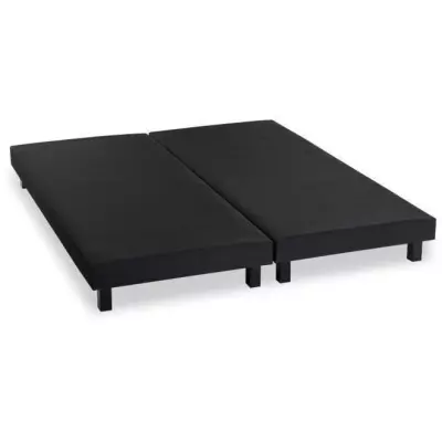 Sommmiers tapissiers 2x80x200 cm Noir - Bois massif - DEKO DREAM Rakenne